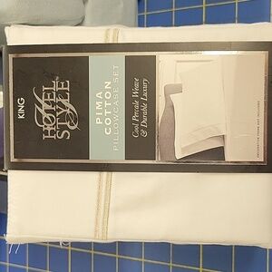 King Hotel Style Pima 300 ct Cotton Pillow Case Set of 2 in Pack